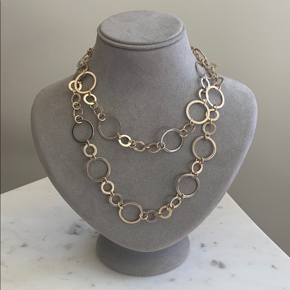 Chico’s Circle Silver Necklace - Picture 1 of 8